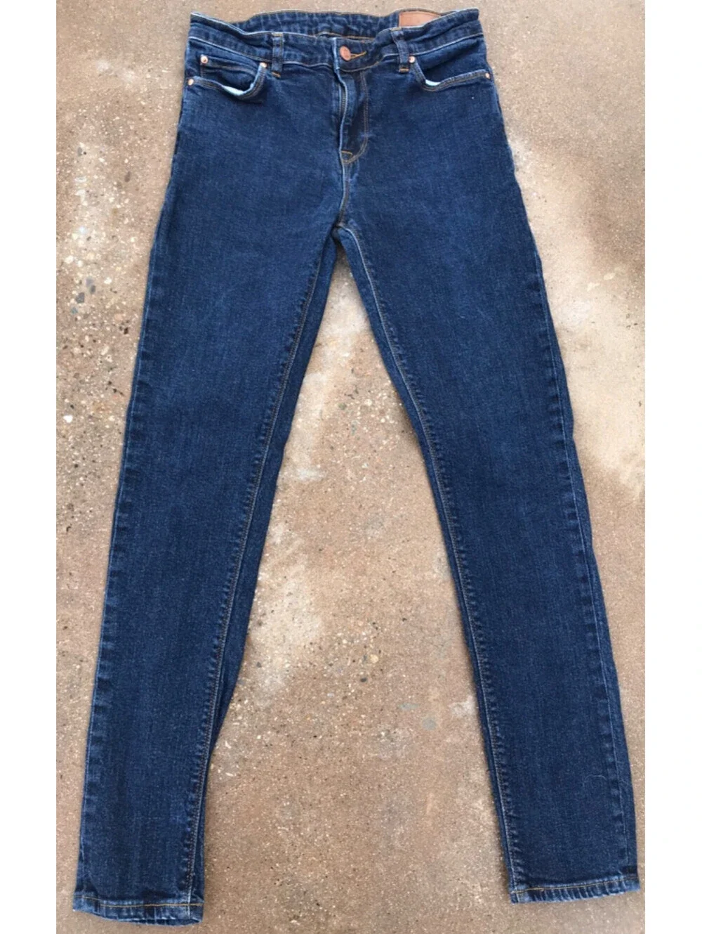 ASOS DESIGN Skinny Straight leg blue light wash jeans mens 30W x 32L